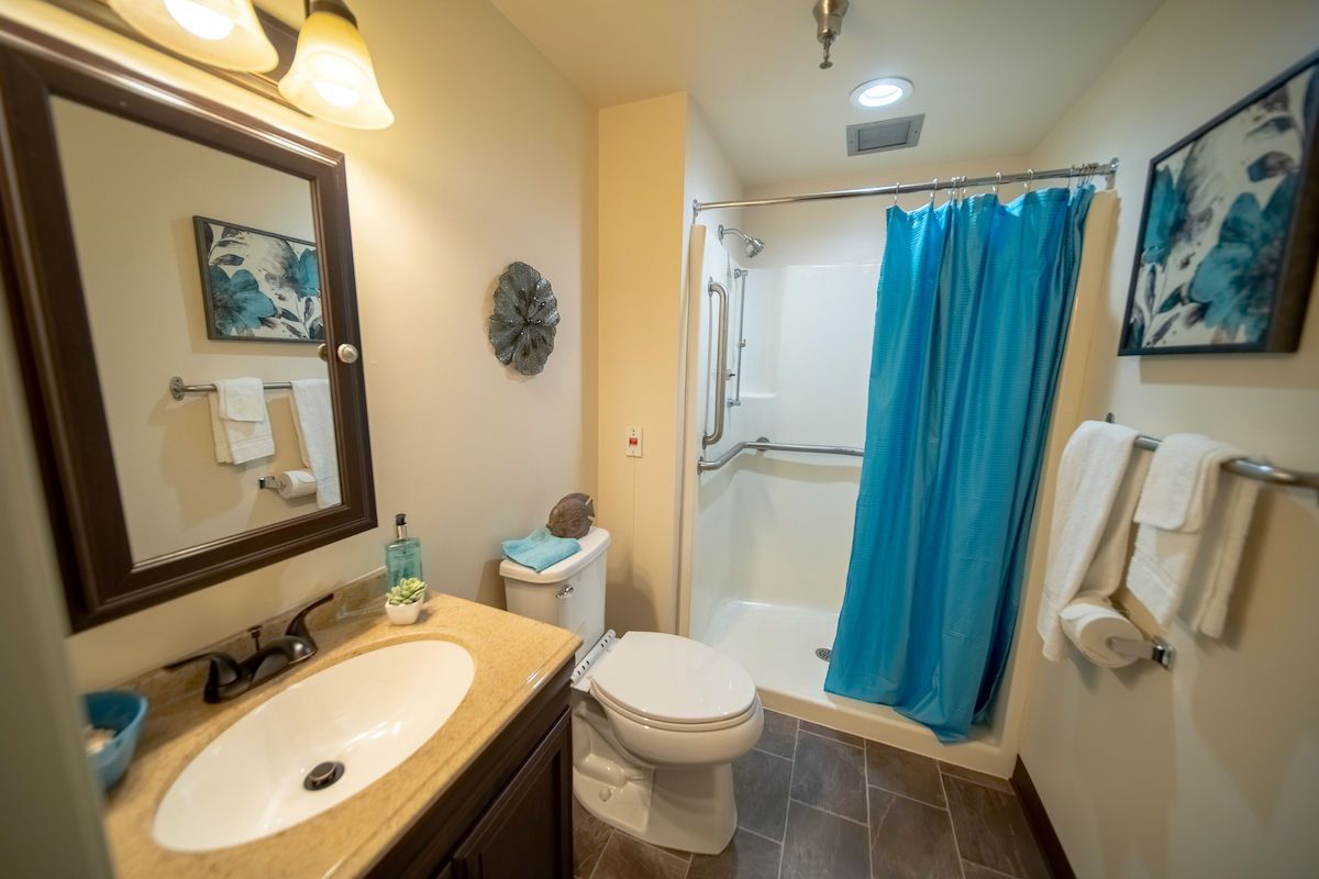 private bathroom with walk in shower